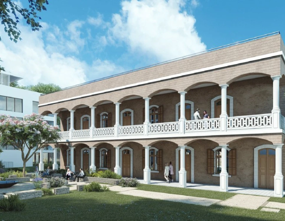 מבנה, מתחם הנזירות יפו, עץ השקד