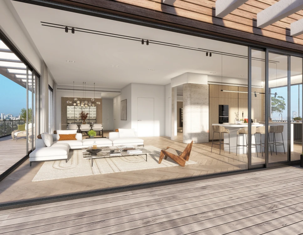 פנטהאוז עם שלושה כיווני אוויר