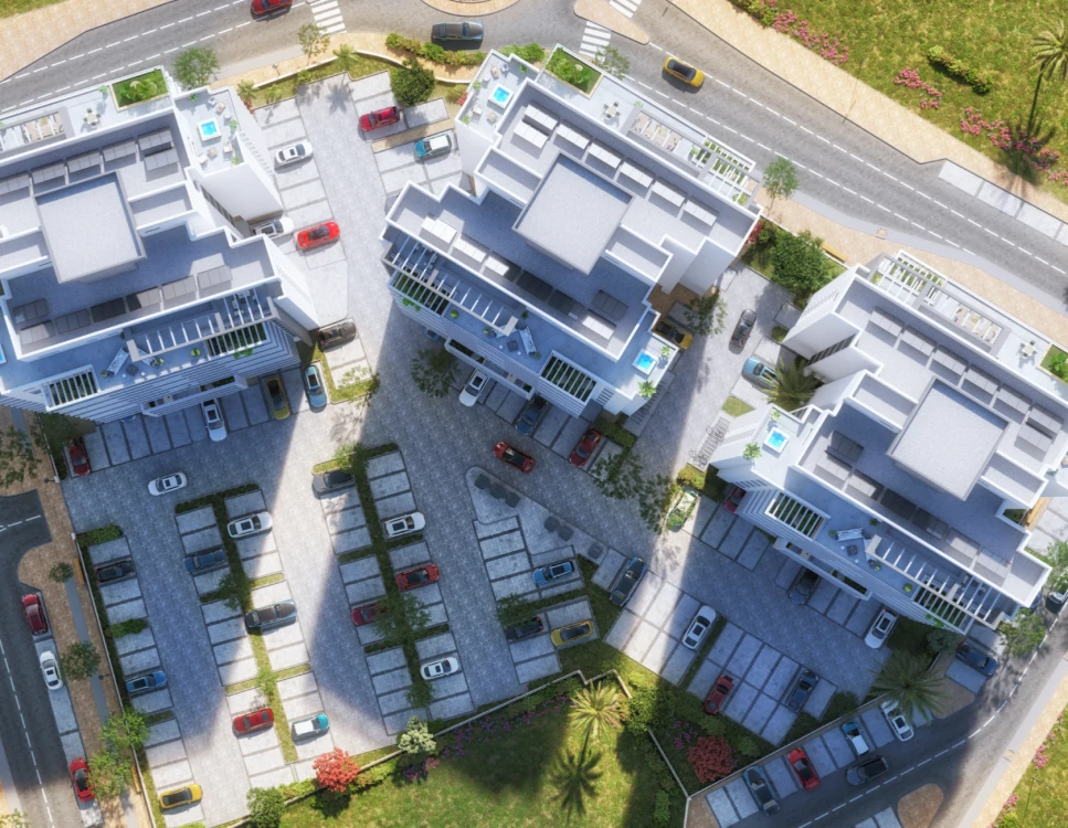 תצלום חזית הבניינים, נאות הדרים ב"ש