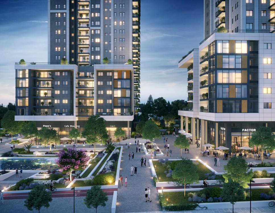 מבט קדמי תחתון של הבניינים, מומנט, בת ים