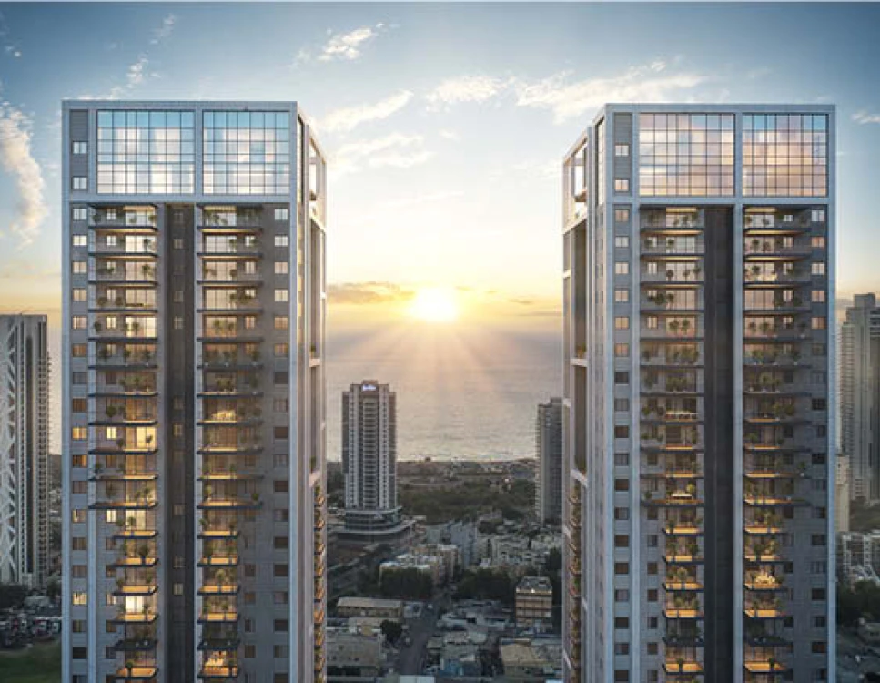 מבט קדמי עליון של הבניינים, מומנט, בת ים