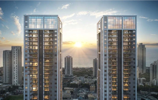 מבט קדמי עליון של הבניינים, מומנט, בת ים