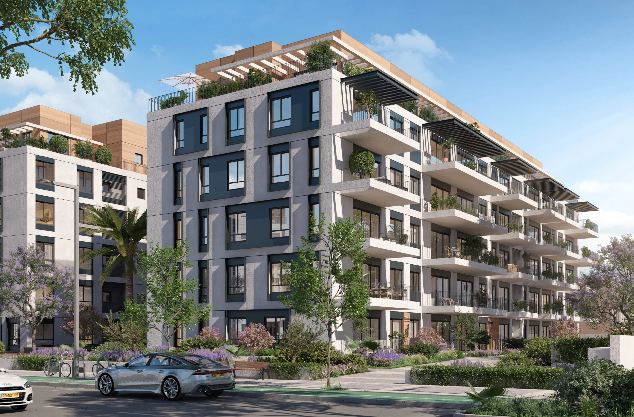 בנין בוטיק בן 5 קומות פרויקט רדינג 22-24